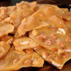 Plate of peanut brittle