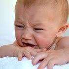 Closeup of newborn baby crying