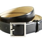 Leather belt on white background
