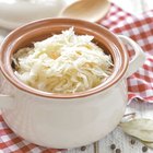 Canned sauerkraut in a bowl