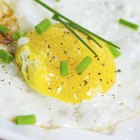 Egg cooked over easy on a plate