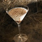 chocolate and cream martini in bar at night