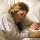 Newborn baby in incubator