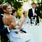 Bride about to throwing a bouquet