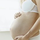 Pregnant Asian woman reclining on sofa