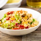 Tabbouleh salad with bulgur and parsley.