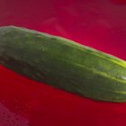 Bowl of pickled cucumber, from above