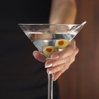 Fresh home made Manhattan cocktails with garnish