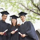 Woman giving speech at college graduation