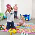 Boy playing with blocks