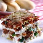 lasagna with spinach and mushroom stuffing