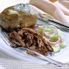 Traditional corned beef and cabbage in a slow cooker