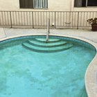 Hispanic woman in swimming pool