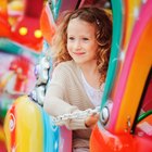 Family at park festival carnival