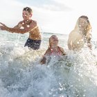 Portrait of a group of children running