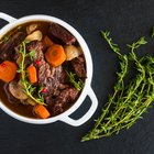 Plate with bean soup.Selective focus