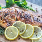 Fresh raw salmon fillet on cutting board