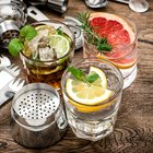 Set of three kinds of gin tonic