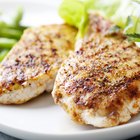 Grilled chicken fillets in a spicy marinade