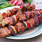 Roast and vegetables on broiler