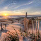 Father and daughter fishing on beach