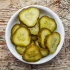 Pickled gherkins in jar, fermented food