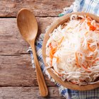 Sauerkraut with carrot in bowl