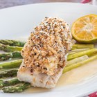 Fresh salmon on the cutting board.