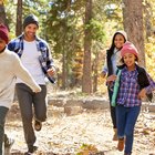 Embracing family in front of home