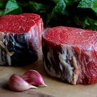 Marinated tuna steak on grill rack