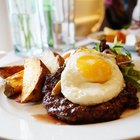 Beef steak with potato and vegetables