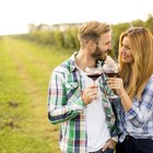 Couple celebrating a 30th birthday party