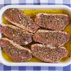 Roasted meat steak
