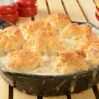 Chicken pot pie in a dish