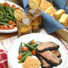 Grilled beef steak with rosemary, salt and pepper