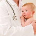 Female doctor practicing with baby