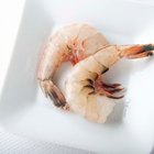 High angle view of shrimp cocktail