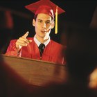 Men and woman in graduation cap and gown