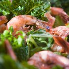 Roasted meat and savory sauce with fork on plate, close-up