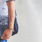 Woman and her child passing through the airport