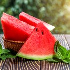 Watermelon smoothies with lime and mint