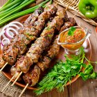 Fresh lemongrass (citronella) on wooden background.