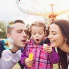 Embracing family in front of home