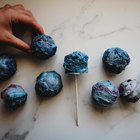 Delicious chocolate cake pops with sprinkles