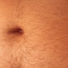 Close-up of a piercing in the navel