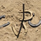 Horseshoes for pitching are bigger and heavier than "real" horseshoes.