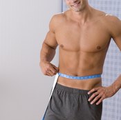Lose that pouch with diet, exercise and stress reduction.