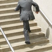Use your staircase at work for a cardio workout when you can't get to the gym.