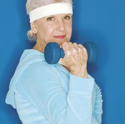 Weight training over 50 will help to shape and tone the upper arms.