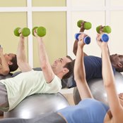 Workouts on an exercise ball engage multiple muscle groups.